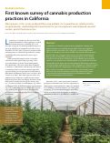 Cover page of First known survey of cannabis production practices in California