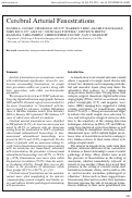 Cover page: Cerebral arterial fenestrations.