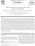 Cover page: Multi-model ensemble hydrologic prediction using Bayesian model averaging