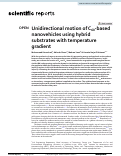 Cover page: Unidirectional motion of C60-based nanovehicles using hybrid substrates with temperature gradient