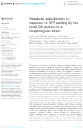 Cover page: Metabolic adjustments in response to ATP spilling by the small DX protein in a Streptomyces strain