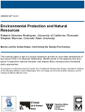 Cover page of Environmental Protection and Natural Resources