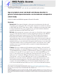 Cover page: Age at symptom onset and death and disease duration in genetic frontotemporal dementia: an international retrospective cohort study