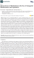 Cover page: Inborn Errors of Metabolism in the Era of Untargeted Metabolomics and Lipidomics