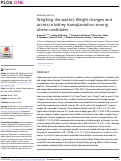 Cover page: Weighing the waitlist: Weight changes and access to kidney transplantation among obese candidates