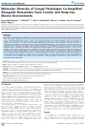 Cover page: Molecular Diversity of Fungal Phylotypes Co-Amplified Alongside Nematodes from Coastal and Deep-Sea Marine Environments
