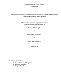 Cover page: Age Related Differences in the Dynamic Assessment of Working Memory When Predicting Reading and Math Outcomes