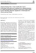 Cover page: Characterizing Day 1 Area Under the Curve Following Vancomycin Loading Dose Administration in Adult Hospitalized Patients Using Non-Trapezoidal Linear Pharmacokinetic Equations: A Retrospective Observational Study.