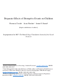 Cover page: Disparate Effects of Disruptive Events on Children