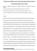 Cover page: Measurement of Black Carbon and Particle Number Emission Factors from Individual Heavy-Duty Trucks