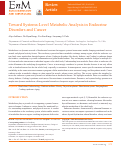 Cover page of Toward Systems-Level Metabolic Analysis in Endocrine Disorders and Cancer.