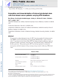 Cover page: Generation and characterization of induced pluripotent stem cells from breast cancer patients carrying ATM mutations