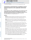 Cover page: Characterizing Covariant Trajectories of Individuals at Clinical High Risk for Psychosis Across Symptomatic and Functional Domains