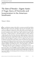 Cover page: The State of Nevada v. Eugene Austin: A Tragic Story of Homicide and Incarceration in the American Southwest