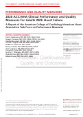 Cover page: 2020 ACC/AHA Clinical Performance and Quality Measures for Adults With Heart Failure: A Report of the American College of Cardiology/American Heart Association Task Force on Performance Measures.