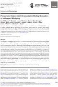 Cover page: Pheromone Deployment Strategies for Mating Disruption of a Vineyard Mealybug.