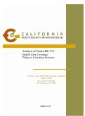 Cover page: Analysis of Senate Bill 576: Health Care Coverage for Tobacco Cessation Services