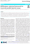 Cover page: MPRAnalyze: statistical framework for massively parallel reporter assays