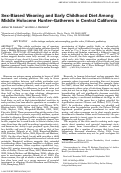 Cover page: Sex‐biased weaning and early childhood diet among middle holocene hunter–gatherers in Central California