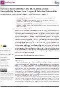 Cover page: Survey of Bacterial Isolates and Their Antimicrobial Susceptibility Patterns from Dogs with Infective Endocarditis.