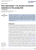 Cover page: Plant supercomplex I + III2 structure and function: implications for the growing field.