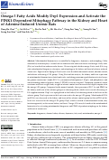 Cover page: Omega-3 Fatty Acids Modify Drp1 Expression and Activate the PINK1-Dependent Mitophagy Pathway in the Kidney and Heart of Adenine-Induced Uremic Rats.