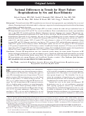 Cover page: National Differences in Trends for Heart Failure Hospitalizations by Sex and Race/Ethnicity