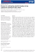 Cover page: Reasons for undergoing amyloid imaging among cognitively unimpaired older adults