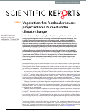 Cover page: Vegetation-fire feedback reduces projected area burned under climate change