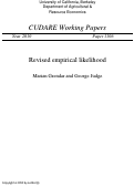 Cover page: Revised empirical likelihood