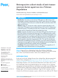 Cover page: Retrospective cohort study of anti-tumor necrosis factor agent use in a veteran population