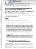 Cover page: Objectively measured sedentary behavior and quality of life among survivors of early stage breast cancer