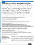 Cover page: Advancing Clinical Trials for Inherited Retinal Diseases: Recommendations from the Second Monaciano Symposium