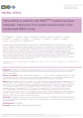 Cover page: Vemurafenib in patients with BRAFV600 mutation-positive metastatic melanoma: final overall survival results of the randomized BRIM-3 study
