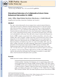 Cover page: Educational Outcomes of a Collaborative School–Home Behavioral Intervention for ADHD