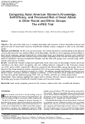 Cover page: Comparing Asian American Women's Knowledge, Self-Efficacy, and Perceived Risk of Heart Attack to Other Racial and Ethnic Groups: The mPED Trial.