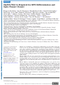 Cover page: Zfp503/Nlz2 Is Required for RPE Differentiation and Optic Fissure Closure