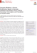 Cover page: Fumarate Mediates a Chronic Proliferative Signal in Fumarate Hydratase-Inactivated Cancer Cells by Increasing Transcription and Translation of Ferritin Genes