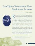 Cover page: Local Option Transportation Taxes: Devolution as Revolution