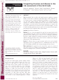 Cover page: Integrating invasion and disease in the risk assessment of live bird trade