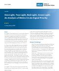 Cover page: One Light, Two Light, Red Light, Green Light: An Analysis of Metro G Line Signal Priority