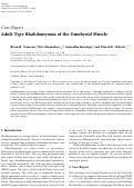 Cover page: Adult-Type Rhabdomyoma of the Omohyoid Muscle