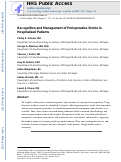 Cover page: Recognition and Management of Perioperative Stroke in Hospitalized Patients