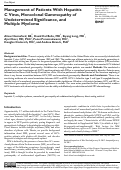 Cover page: Management of Patients With Hepatitis C Virus, Monoclonal Gammopathy of Undetermined Significance, and Multiple Myeloma.