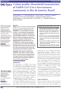 Cover page: Cohort-profile: Household transmission of SARS-CoV-2 in a low-resource community in Rio de Janeiro, Brazil