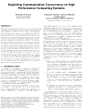 Cover page: Exploiting communication concurrency on high performance computing systems