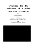 Cover page: Evidence for the existence of a prion protein receptor