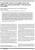 Cover page: Transposable element accumulation drives size differences among polymorphic Y Chromosomes in Drosophila