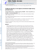 Cover page: Childhood adversity, social support, and telomere length among perinatal women