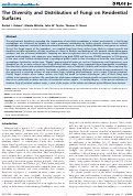 Cover page: The Diversity and Distribution of Fungi on Residential Surfaces